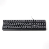 UP USB Wired Keyboard with Full Range of 104 Keys,USB Plug and Play,Arabic&English Layout Black For PC/Laptop