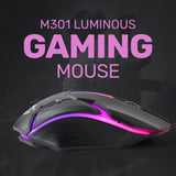 UP M301 Wired Gaming Mouse, RGB Backlit USB Gaming Mouse for PC, Desktop, Gaming Console