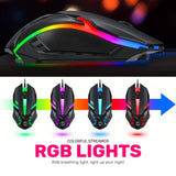 UP M301 Wired Gaming Mouse, RGB Backlit USB Gaming Mouse for PC, Desktop, Gaming Console