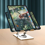 ARIZONE Tablet Stand for Desk, 360° Rotating Tablet Stand Holder, Foldable Portable Ergonomic Design, Compatible with iPad Pro/Air/Mini to 13.3 Inches Tablets, Silver