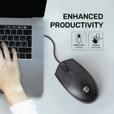 UP USB Mouse with Optical Sensor, 3 Buttons, Wired Mouse For PC & Laptop - M302